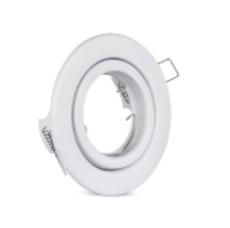 Lámpara empotrada redonda dirigible D=86mm GU10 blanca