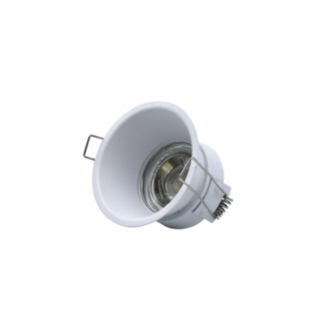 Lámpara empotrada redonda dirigible confort D=82mm GU10 blanca