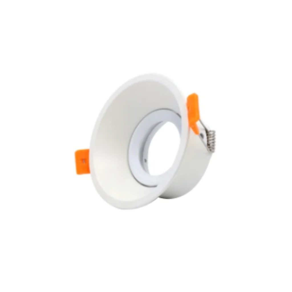 Lámpara empotrada redonda dirigible confort D=93mm GU10 blanca