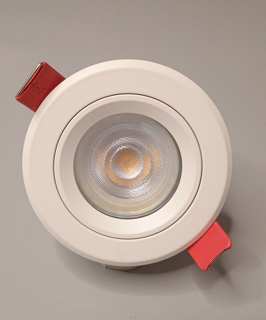 Lampara empotrada redonda fija D=78mm GU10 Blanca