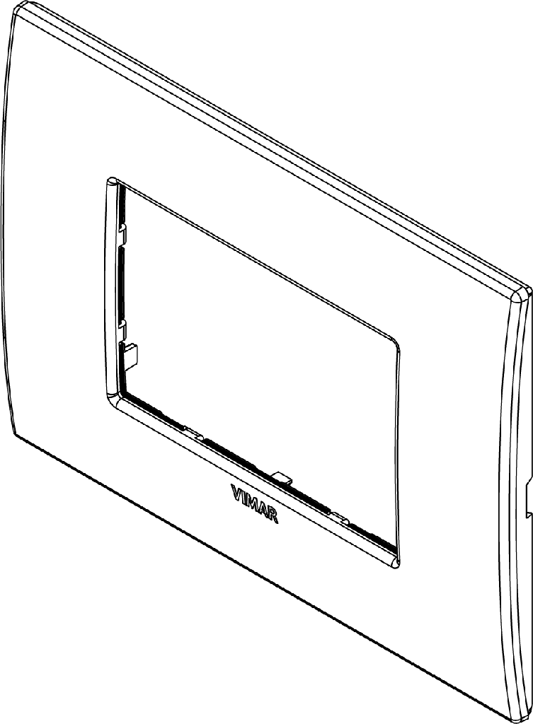 Placa Arké Classic 3M Metal -Vimar