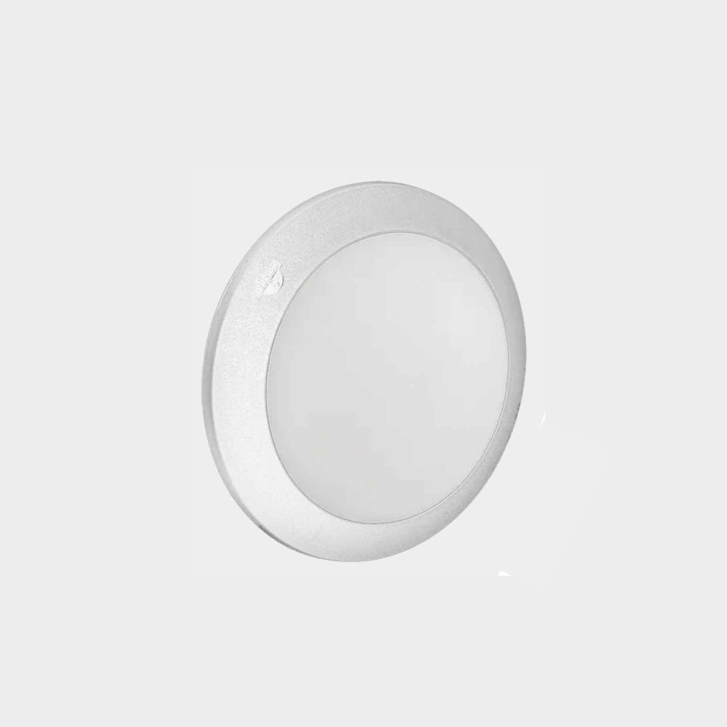 Plafon Berta D=275 mm IP66 con 1 bombillo led 18W 2000lm 25000 hrs 100-240V GX53