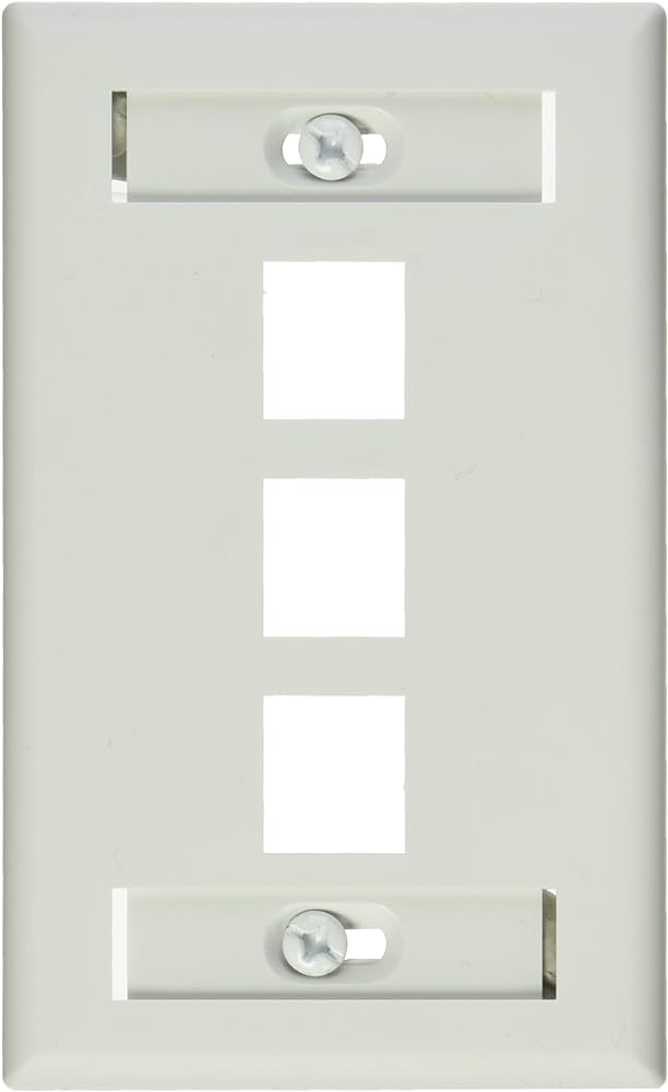 Placa para 3 puertos Quickport Color Blanco