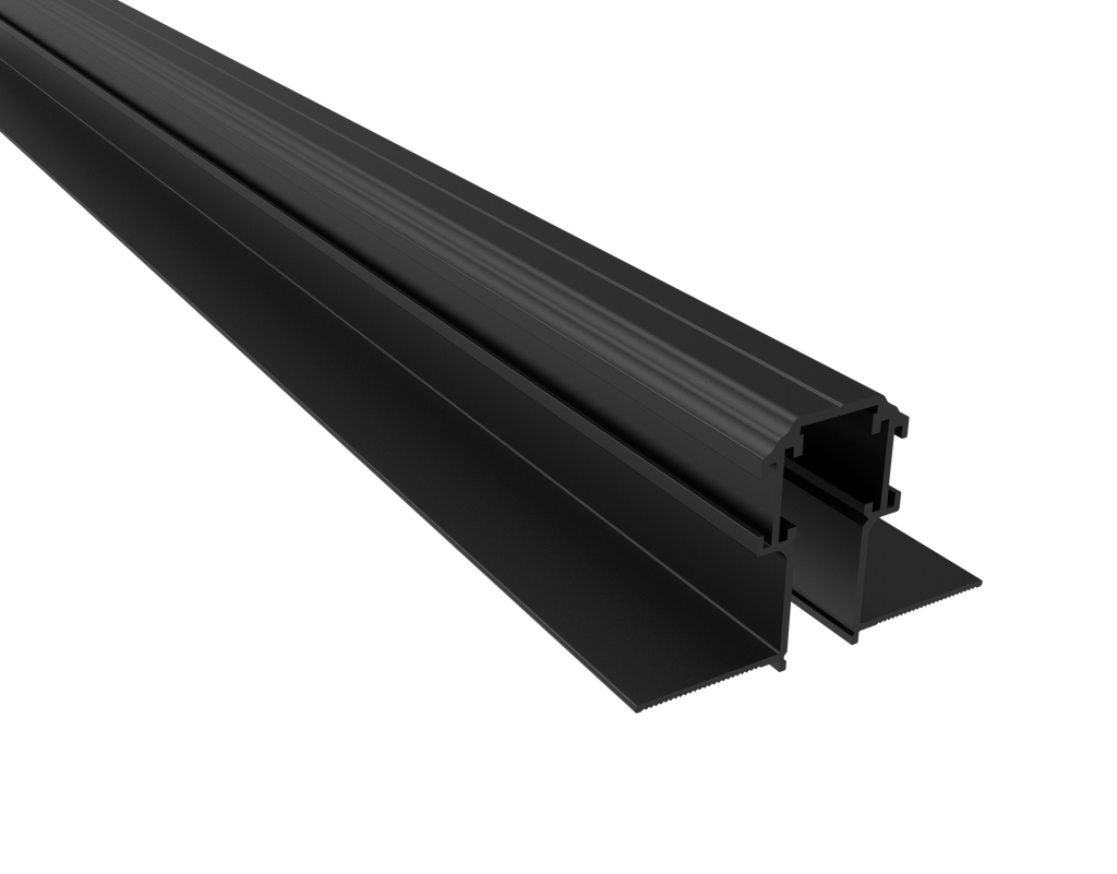 Riel magnético 10mm 40V empotrable sin marco negro M101