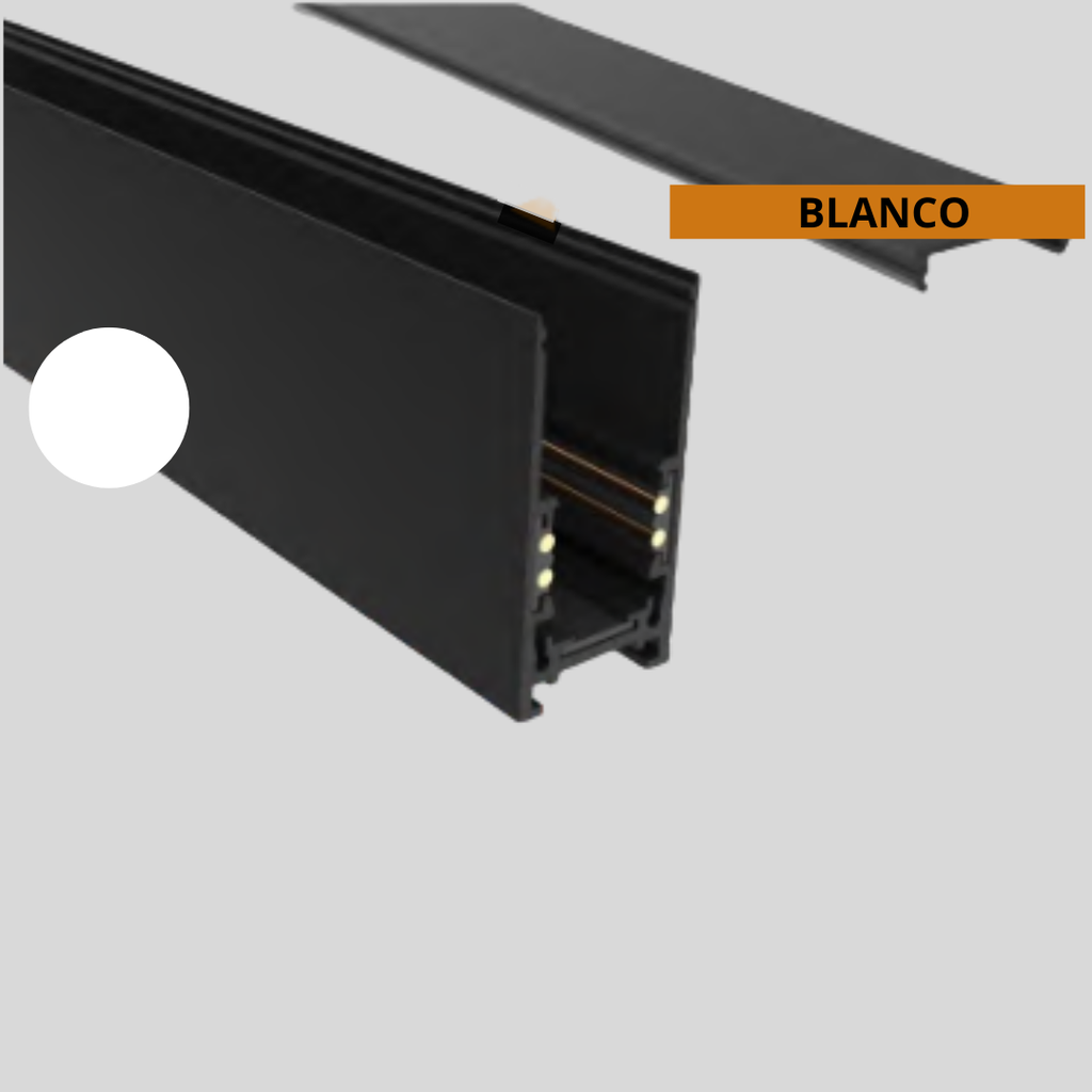 Riel superficial/colgante magnético 48v 4 hilos TE-NSH