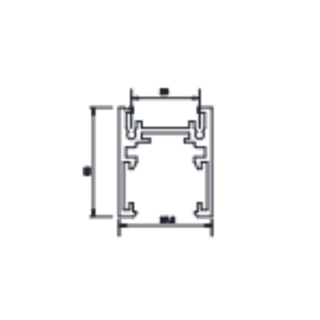 Riel ultra delgado superficial/colgante magnético 48V 4 hilos