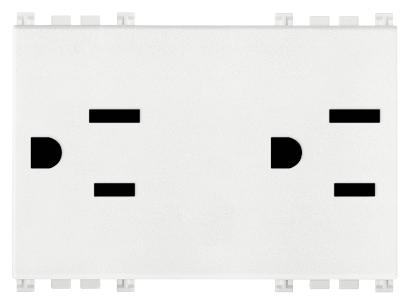 Tomacorriente Doble 3M Arké (127Vac/15Amps) -Vimar