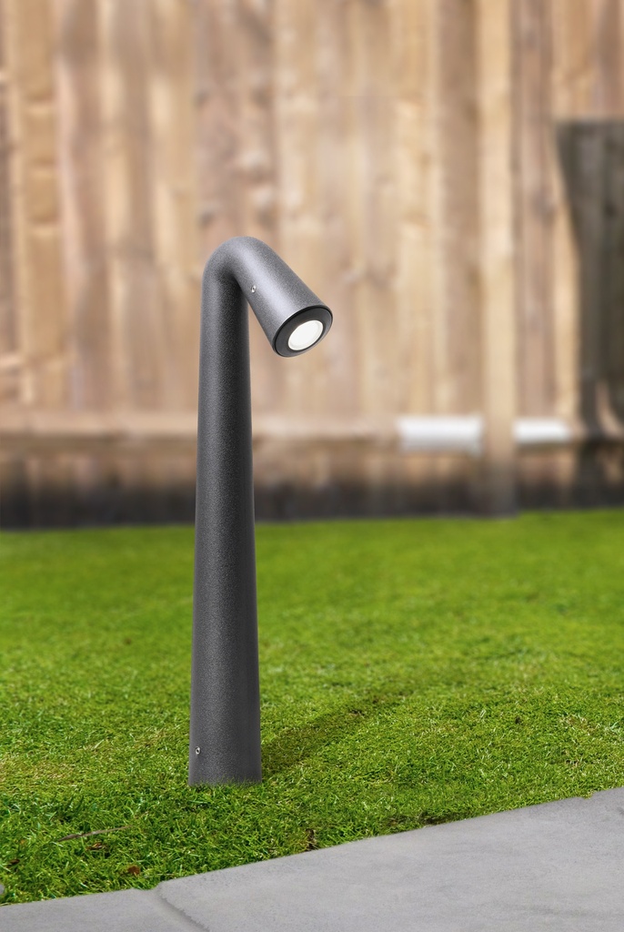 Poste Seven IP55 gris con bombillo led 1,7W 150lm 15000 hrs 100-240V G9