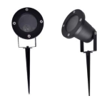 Reflector con pincho Negro GU10 IP65 Φ99*H310mm