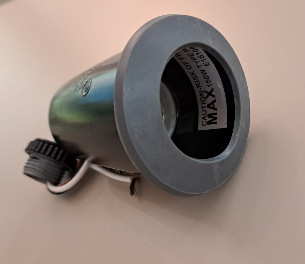 Reflector de Exterior para PAR 150W aluminio color Negro
