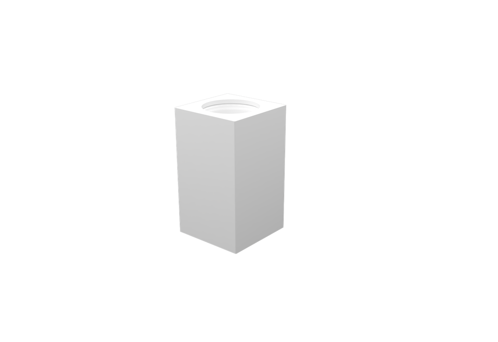 Cilindro rectangular "yeso" para GU10 7x7x12cm