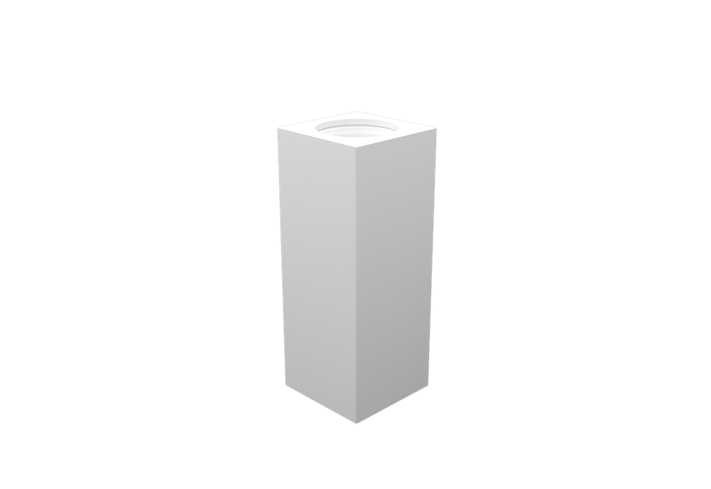 Cilindro rectangular "yeso" para GU10 7x7x8cm