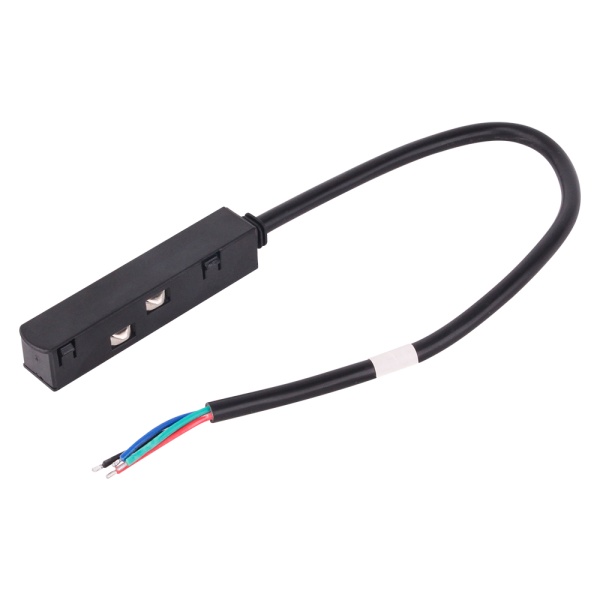Conector de riel a driver con cable 30cm para riel KD negro