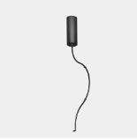 Floron suspendido Deltatrack anodizado negro mate