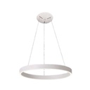Lampara Colgante redonda tipo anillo luz directa Led 120V 5621 con 3 guayas en triangulo difusor Opal