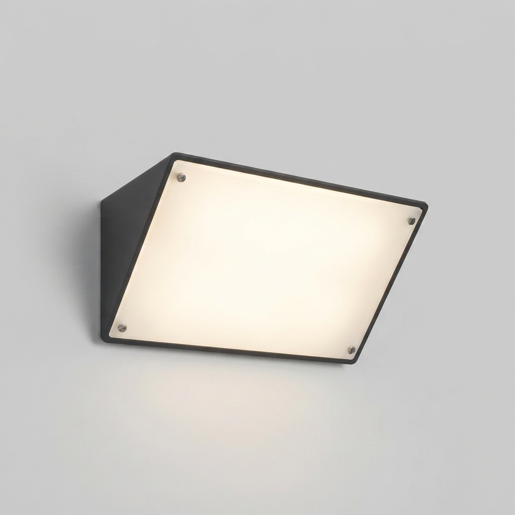 Aplique de pared de exterior IP65 Curie glass 260mm E27