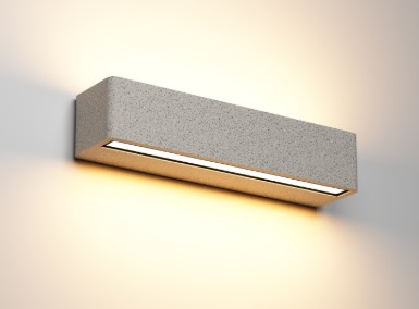 Aplique rectangular 60x10x5.5cms de cemento IP54 led 3000K 22W