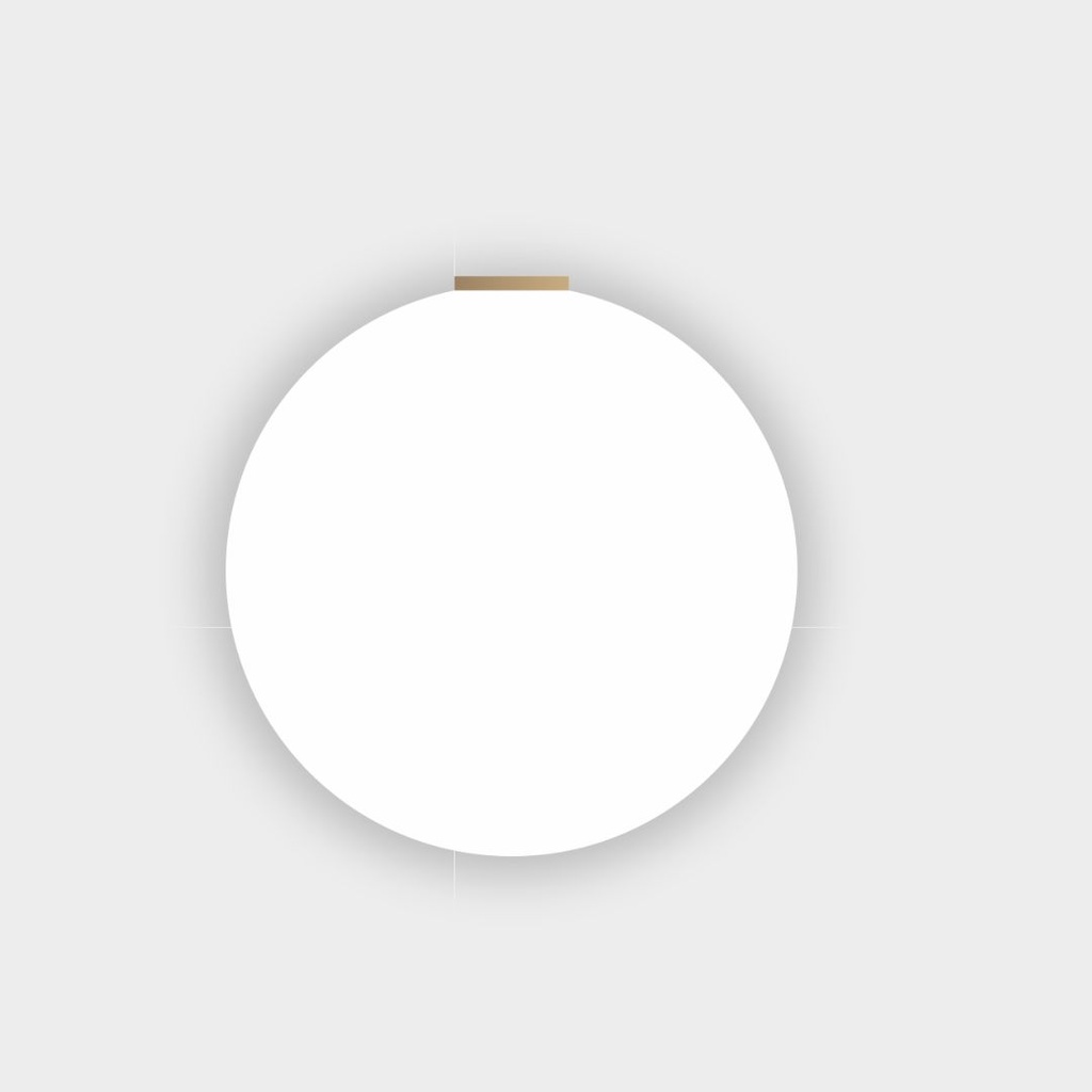 Aplique IP44 globo vidrio blanco led 120V 