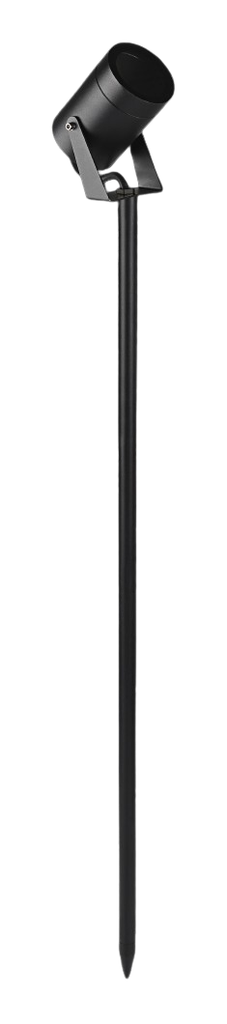 Reflector aluminio con pincho H=84cm IP65 78x100x840mm   GU10 negro