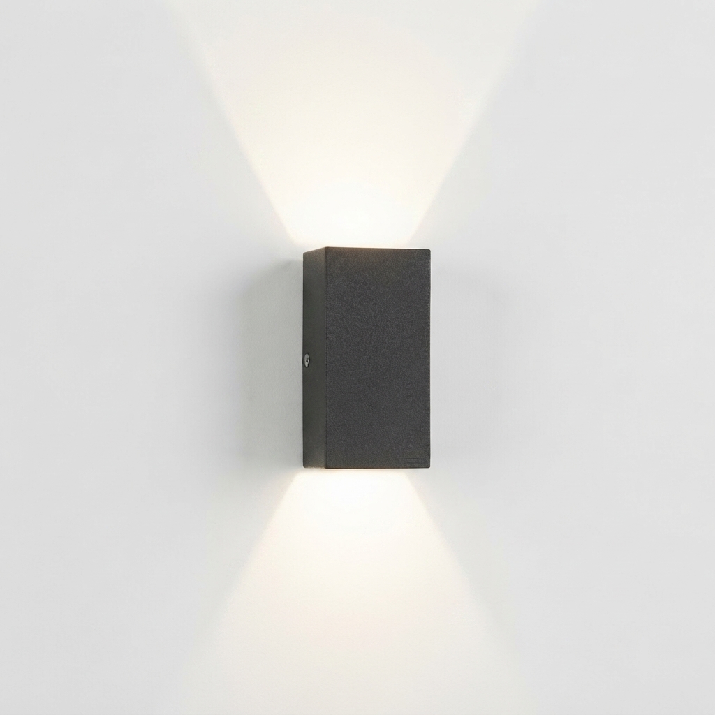 Aplique aluminio luz directa-indirecta rectangular haces de luz variable IP65 150*92*50mm led 10W 1560lm 3000K CRI 80 100-240V