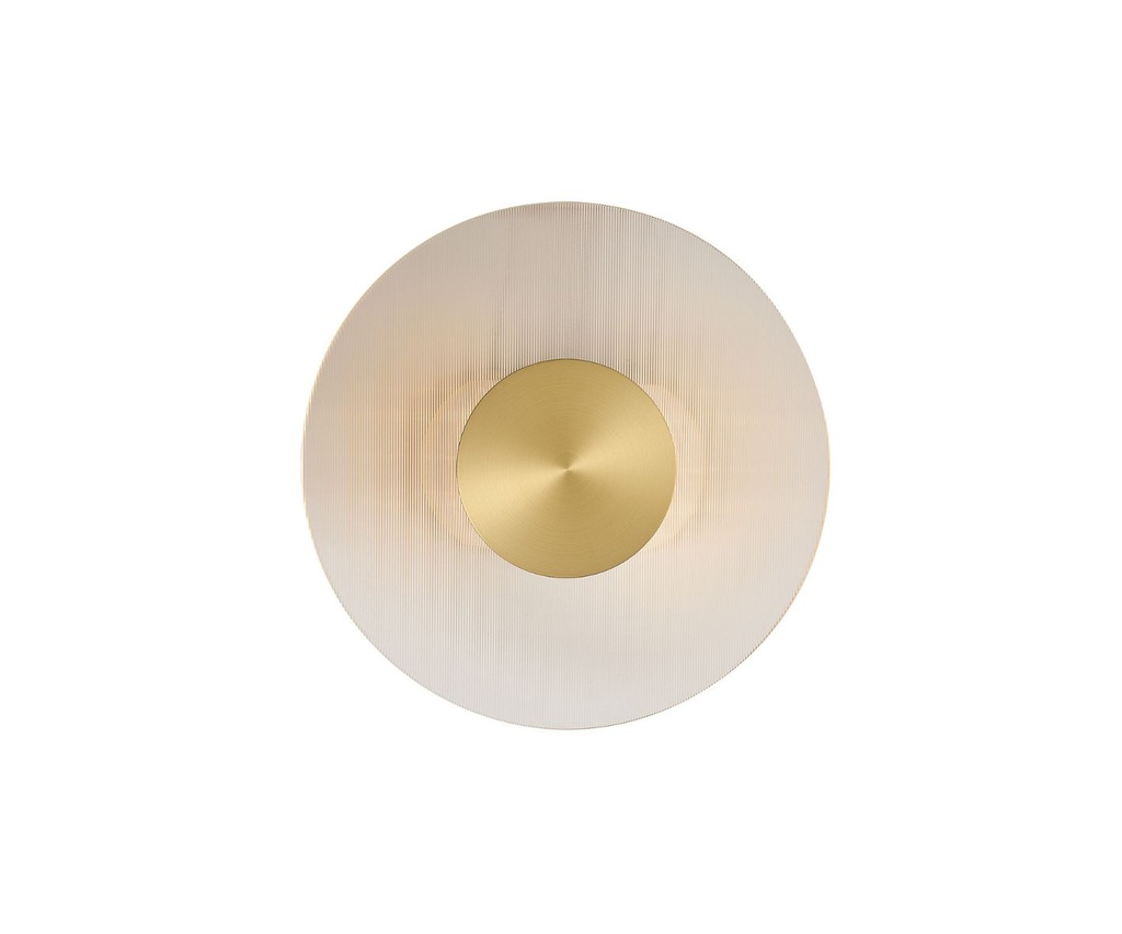 Aplique redondo vidrio y metal ø350×W100mm led 12W 3000K 120V