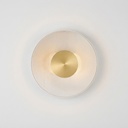 Aplique redondo vidrio y metal ø350×W100mm led 12W 3000K 120V