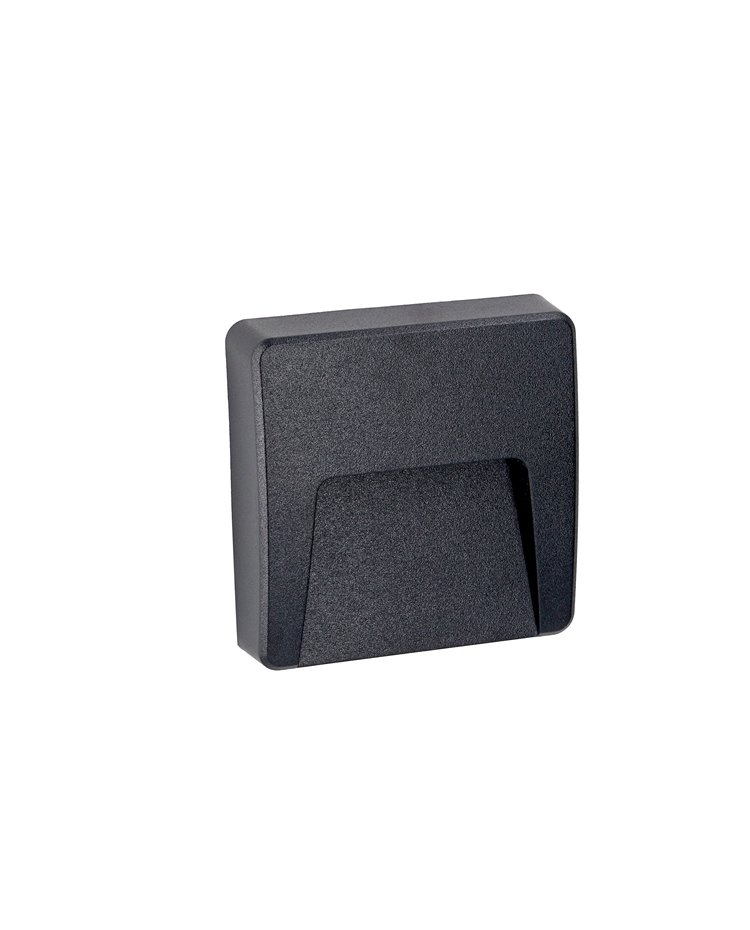 Aplique de señalización IP65 Kairo cuadrado 125x125mm con difusor de policarbonato mate led 4W 711lm 2700/3200/4000K con marcos intercambiables blanco, gris o negro 100-240V