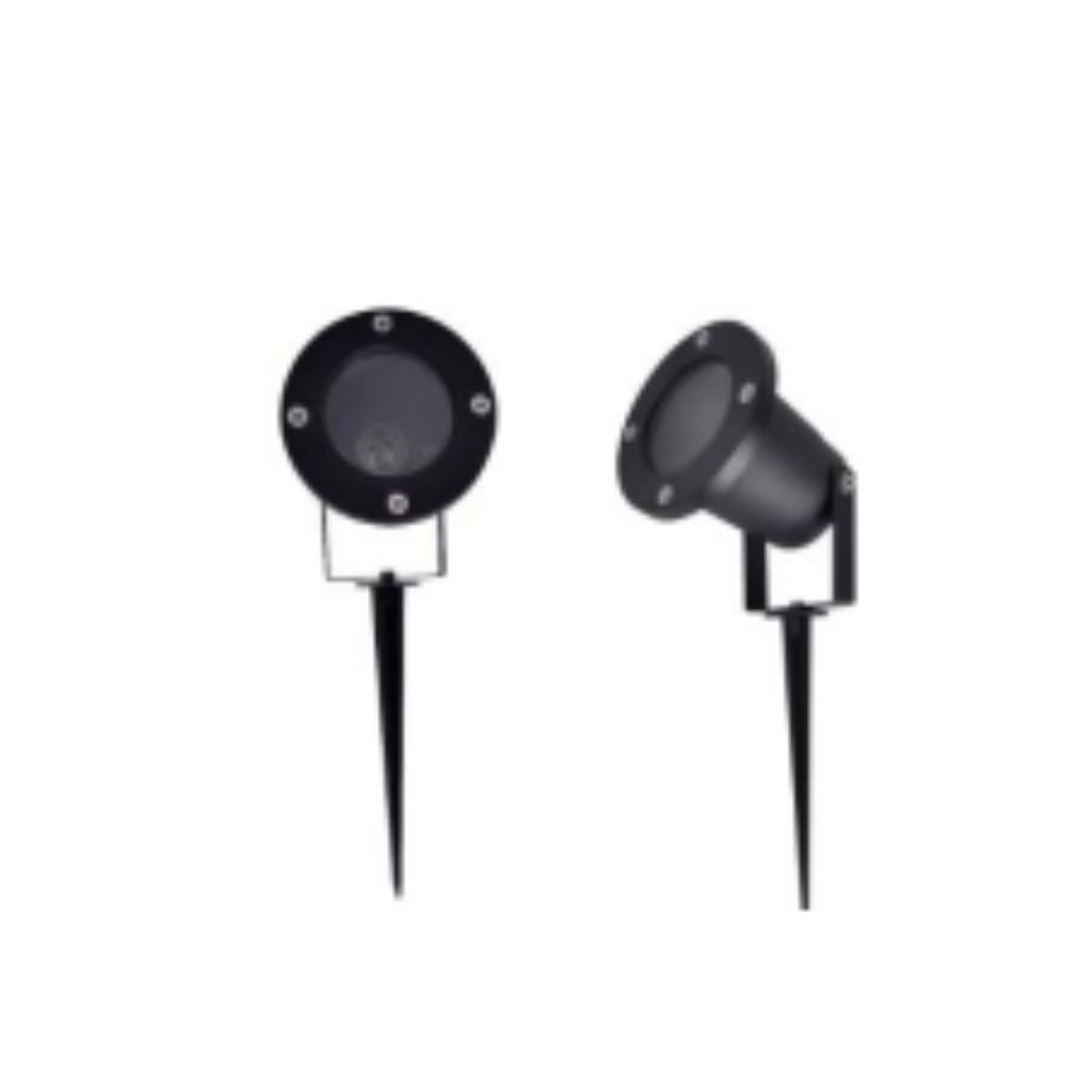 Reflector con pincho negro GU10 IP65 Φ99*H310mm con rejilla