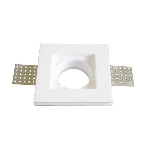 [QL-B9222G050Q1B] Lámpara empotrable (SIN SOCATE) cuadrada downlight "yeso" Aragon Flat para GU10