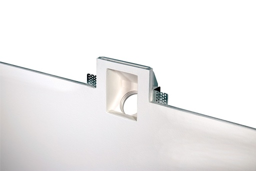 [QL-B9229G050Q1B] Lámpara empotrable cuadrada wall washer "yeso" Diagonal con sócate GU10