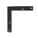 Conector mecánico en L horizontal para riel mini 19mm de 48V empotrado (B)
