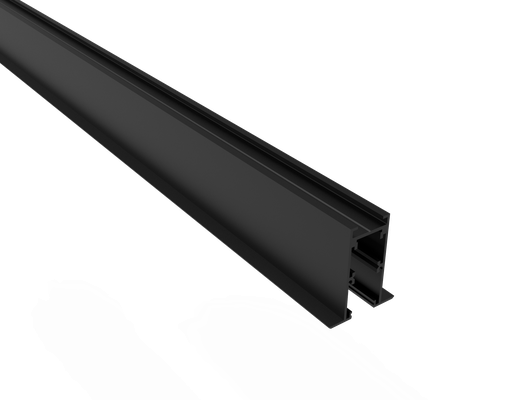 [SR-M101-R101-4-2M-BK] Riel magnético 10mm 40V empotrable  con marco  negro M101