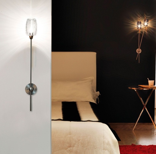 [VS-DAMA-A-1B-TR] Aplique Damasco grande transparente 1x75W G9