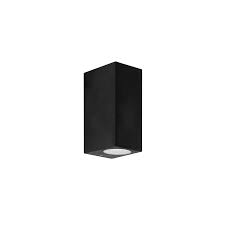 [FL-PX-0141-NEG] Aplique IP44 Kubo doble emision 2xGU10 Negro