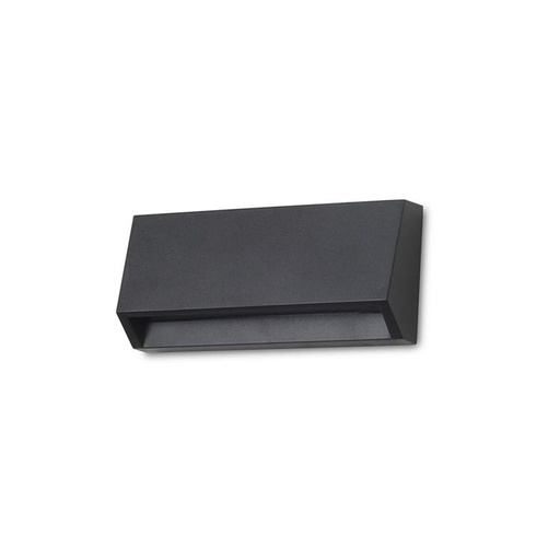 [FL-PX-0126-NEG] Aplique IP65 Grove Opaque Rectangular Short Led 1.4W 4000K negro IP65