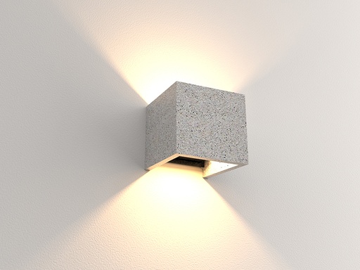 Aplique de cemento IP54 led 2x5W 3000K CRI80 12x11.2x12cm