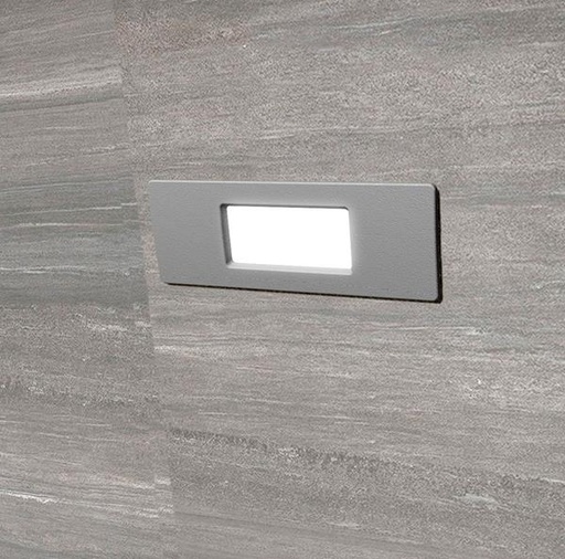 [FU-6C1.000.000.LYJ1R] Aplique empotrado en pared Nina L=150mm gris IP55 con bombillo led 3000K 100-240V R7s