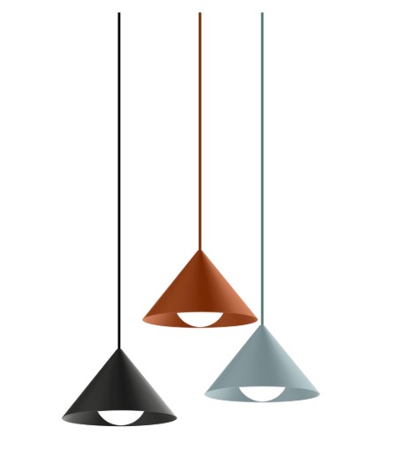 Lámpara colgante IP44 difusor cónico con 2m de cable φ160x135mm 120V 3.5W 3000K