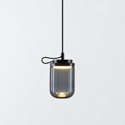 [CD-3030S1-GR] Lampara colgante Jam sencilla 1x8W 3000K 120V on-off  ∅15*27 *H200 Gris