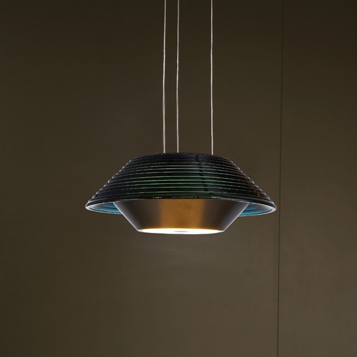 [CD-3028S2-LED-GR] Lampara colgante Plato 1x18W 3000K 120V on-off  ∅45*H200 Gris