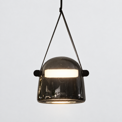 Lámpara colgante Atelier led 19W 3000K 120V on-off Gris ø500x90x2000mm