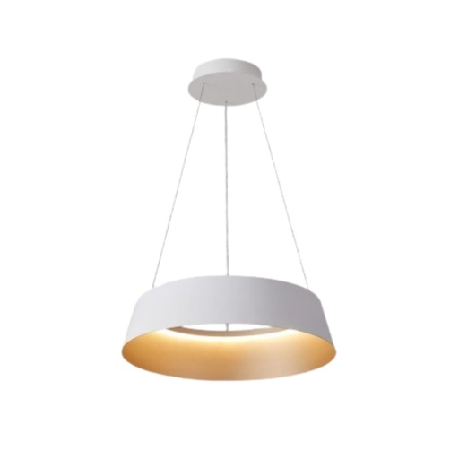 [HO-5636-840ROP-WH+CG-3+4-DT] Lámpara colgante redonda luz directa Led 120V 5636 difusor opal 3000K/4000K atenuable triac
