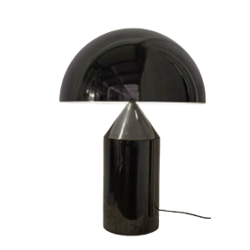 [SM-2340T3-BK] Lámpara de mesa E27 Max 40W ø500×H680mm Carbon Steel + Aluminio Light Black