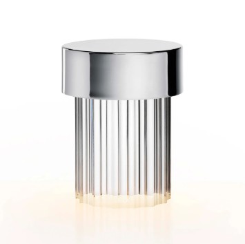 [FD-F3694056] Lampara de mesa portatil Last Order Fluted Acero pulido