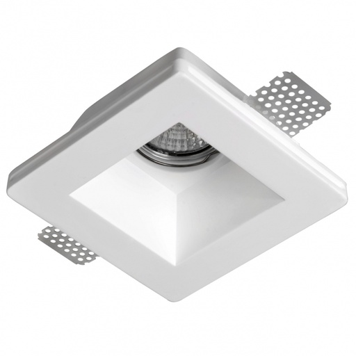 [QL-B9222G050Q1B-SS] Lámpara empotrable (SIN SOCATE) cuadrada downlight "yeso" Aragon Flat para GU10