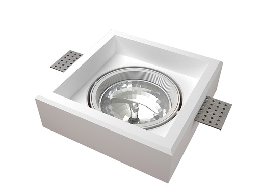[VY-D0157] Lámpara empotrable cuadrada downlight "yeso" 18.5x18.5x5.7cm para AR111