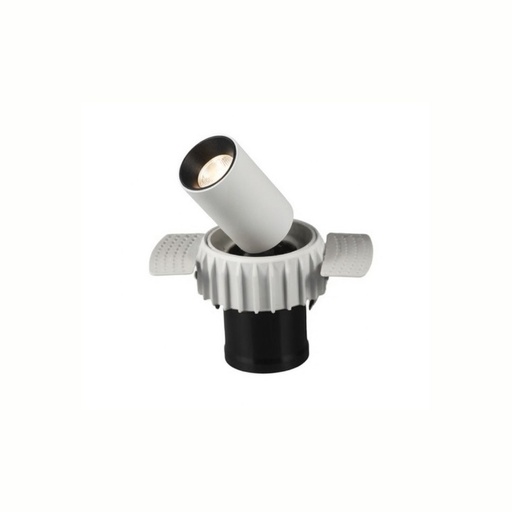 [RY-SL74079/7W-3K-DT-WH] Lámpara empotrable dirigible redonda blanca sin marco Ø87x87mm hueco Ø90mm led 7W 3000 35° IP20 100-240V atenuable triac
