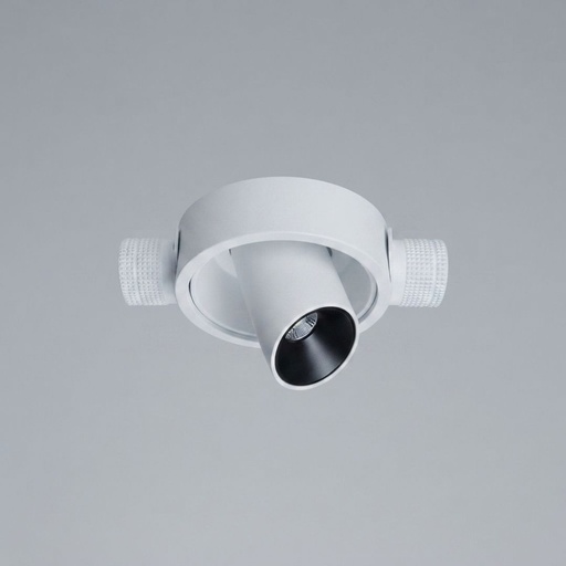 [RY-SL74150/7W-3K-ND-WH] Lámpara empotrable dirigible redonda blanca Ø116x37mm hueco Ø125mm led 3W 3000 24° IP20 100-277V on-off