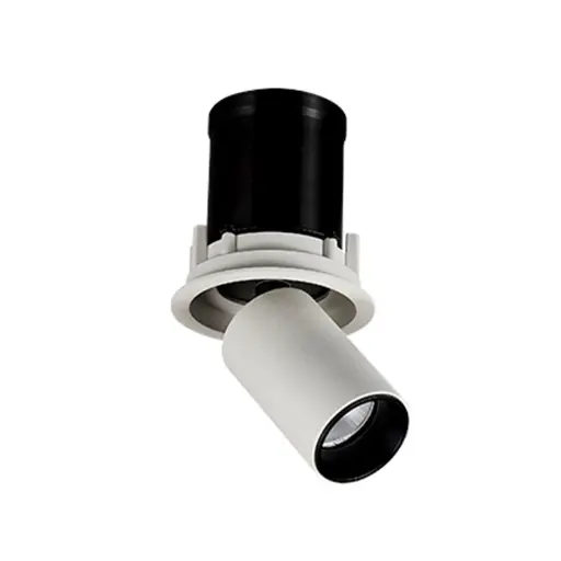 [RY-SL74078/7W-3K-DT-WH] Lámpara empotrable dirigible redonda blanca Ø84x87mm hueco Ø75mm led 7W 3000 35° IP20 100-240V atenuable triac