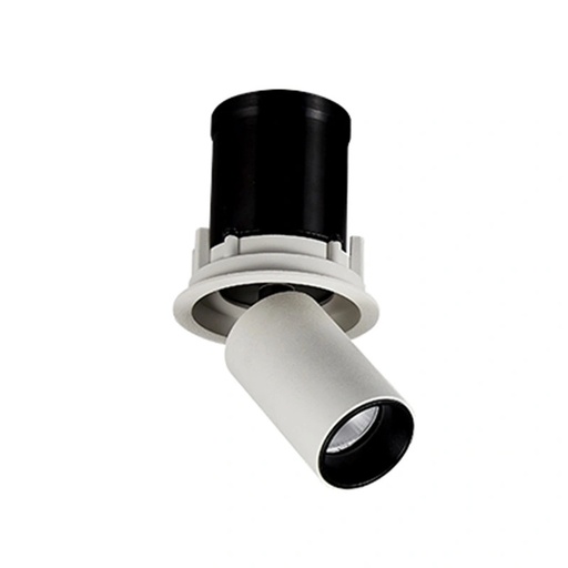 [RY-SL74078/7W-3K-DT-WH] Lámpara empotrable dirigible redonda blanca Ø84x87mm hueco Ø75mm led 7W 3000 35° IP20 100-240V atenuable triac